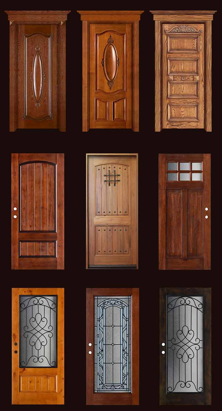 Jhk Modern Solid Wood Exterior Door Solid Shutter Door