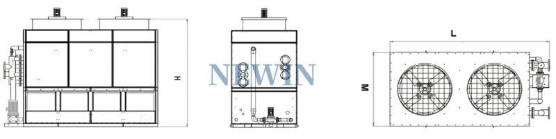 Closed Circuit Counter Flow Square Type Cooling Tower/Water Tower