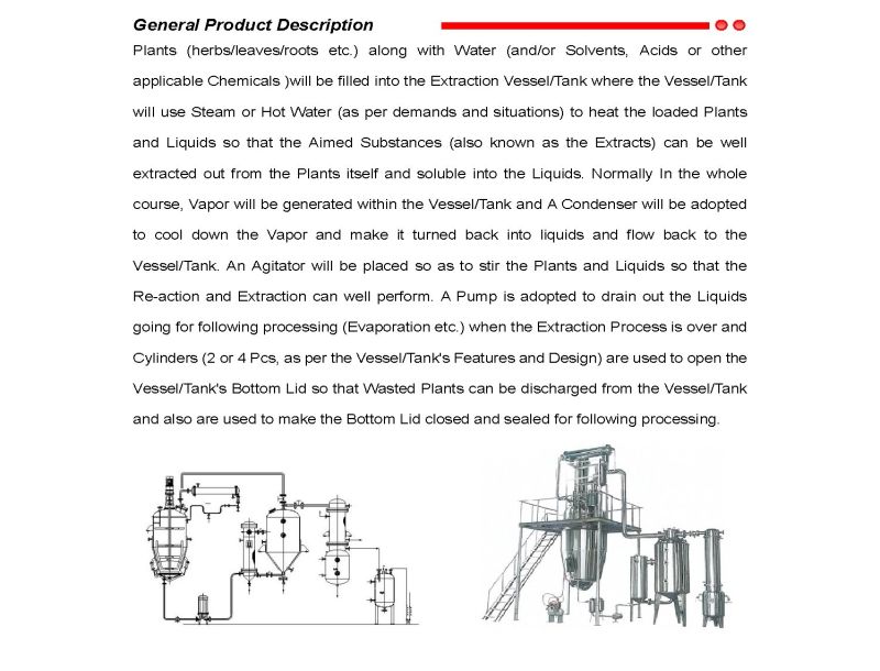 Solvent Circulation Ex-Proof Extraction Tank Vessel Column