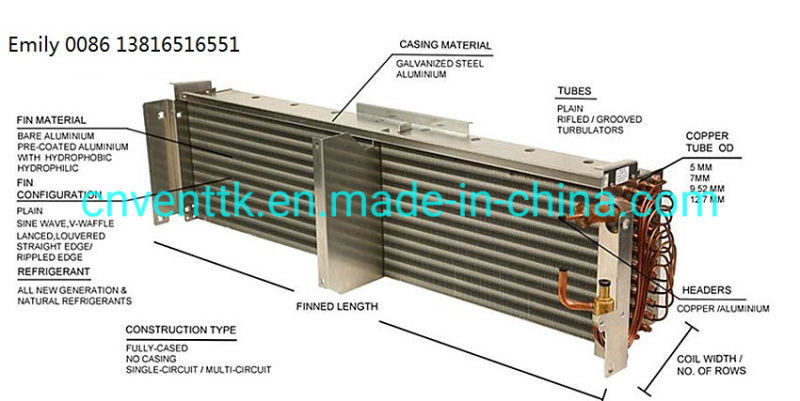 Aluminum Tube Fin Type Brine Evaporator with Epoxy Coating