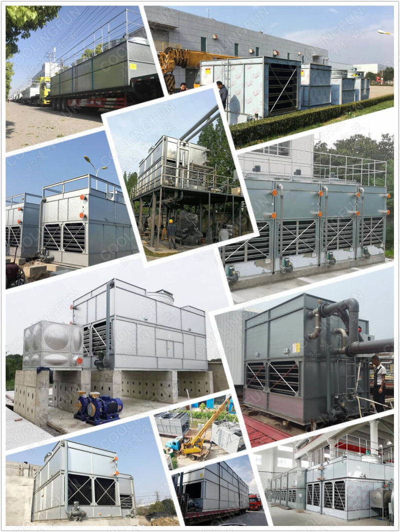 Combination Type Cross Flow Closed Cooling Tower for Boiler Steam Condenses