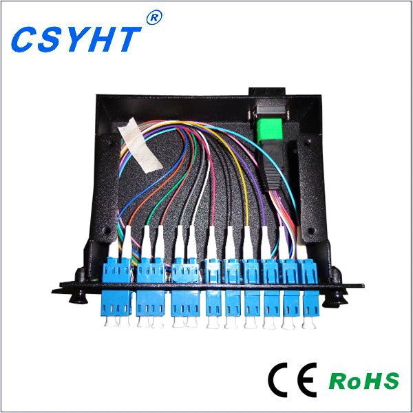 MPO 19 Inch Fiber Optic Patch Panel with 12 24 48 96 144 288 Fibers for Datacenter Solutions