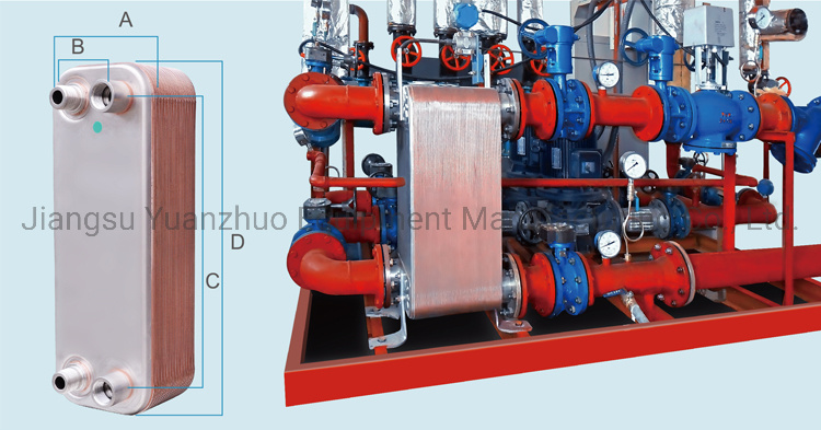 Zl200A Copper Brazed Plate Heat Exchanger Marine HVAC Oil Cooler Chiller for Liquid to Gas
