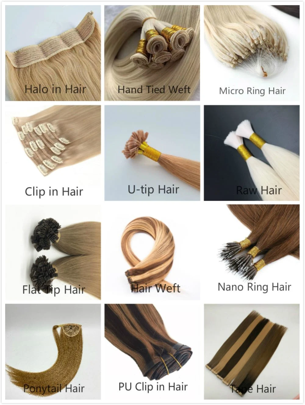 Clip in Human Hair Extensions Blonde Human Hair Clip in Extensions Remy Human Hair Clip in