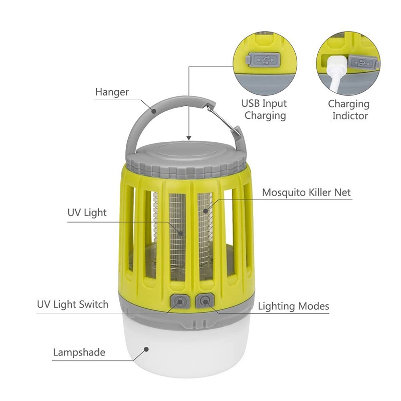 LED Camping Lanterns, Battery Powered Camping Lights, Outdoor Flashlight, Suitable for Camping, Hiking with Mosquito Killer