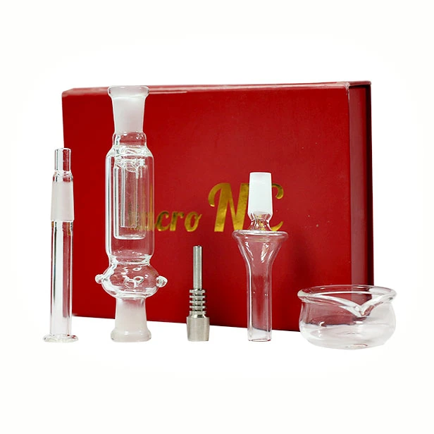 Hbking Smoking Set Titanium Tip Diffused Water Pipe Chamber Keck Clip 14mm Joint Honeyvac Nectar Collector