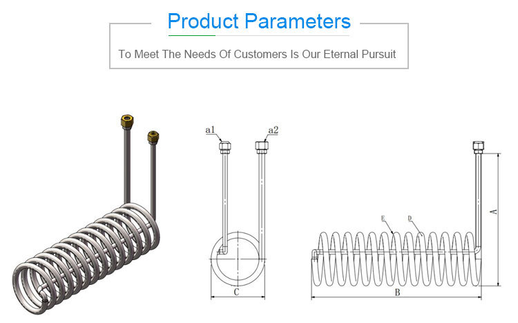 Titanium Tubes Coil Air Conditioner Condenser Coil Spiral Heat Exchanger