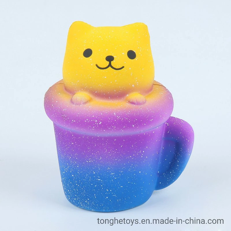 Slow Rising Squishies Cup Cat Stress Relief Kawaii Squeeze Toys Animal Series for Kids