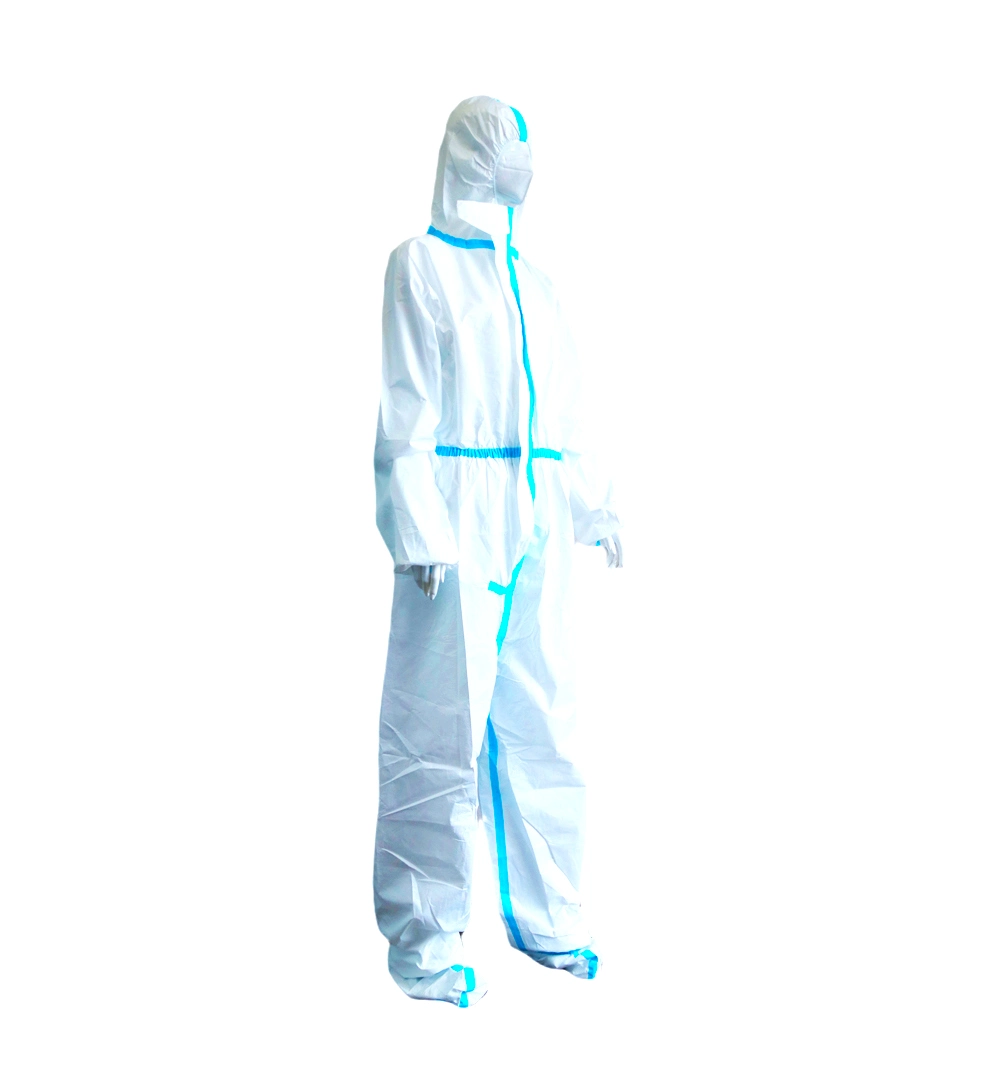 Anti Virus Medical Disposable Protective Clothing Medical Type5/6 Coverall
