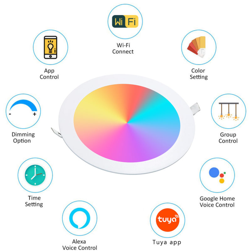 LED Smart 6W 12W 18W High Quality Smart Control Bluetooth Downlight