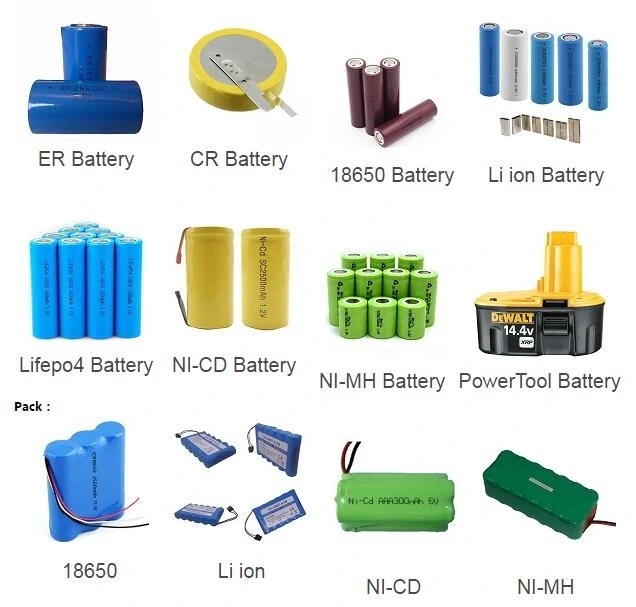 Rechargeable Li-ion14500 Battery 3.7V 2400mAh 8.88wh Lithium for Flashlight