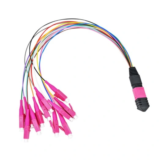Factory Price Sm/Om1/Om2/Om3/Om4 or Customized MTP/MPO Harness Cable Optical Fiber Cables MPO/MTP to Sc/LC/FC/St Connector Patch Cord