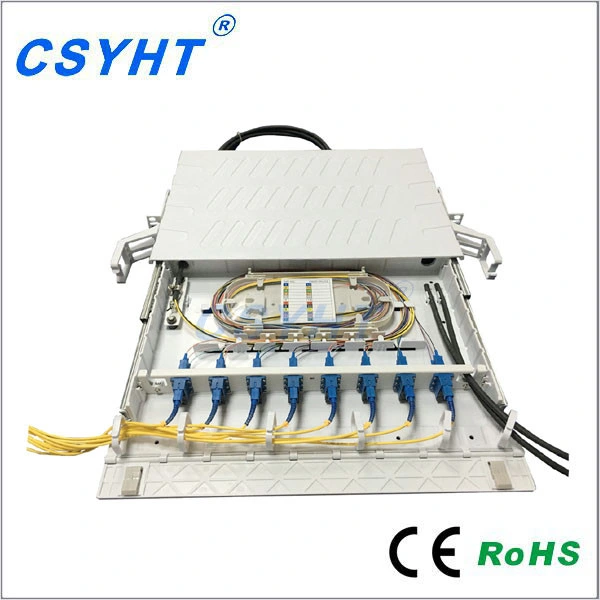 ABS Plastic Type 19 Inch Drawer Rack Mounted ODF Fiber Optic Patch Panel
