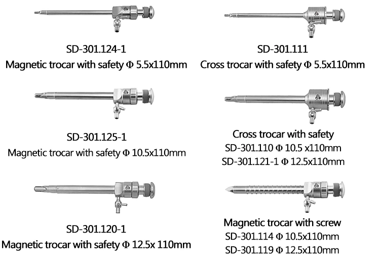 Wholesale Surgical Instruments 2019 Trocars 5.5mm 10.5mm 12.5mm Trocar