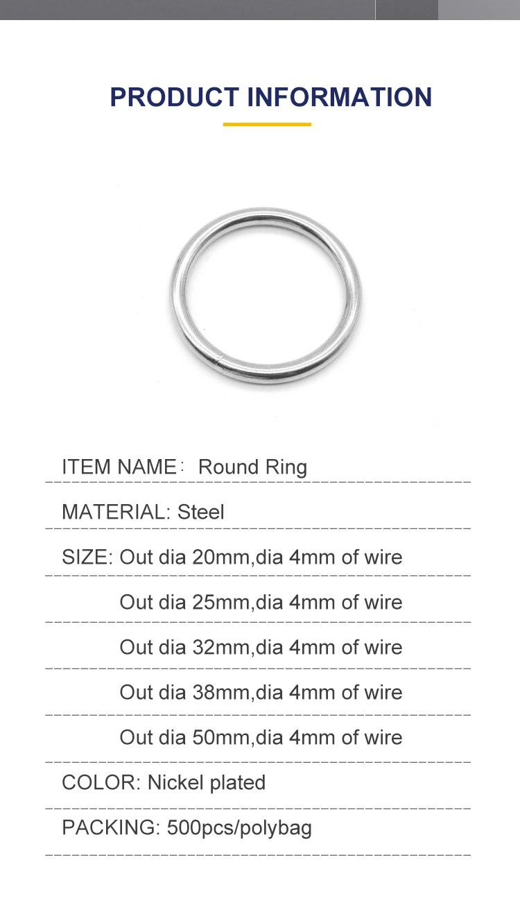 Metal Round Ring O Ring Metal Ring Bag Ring Split Ring Spring Ring