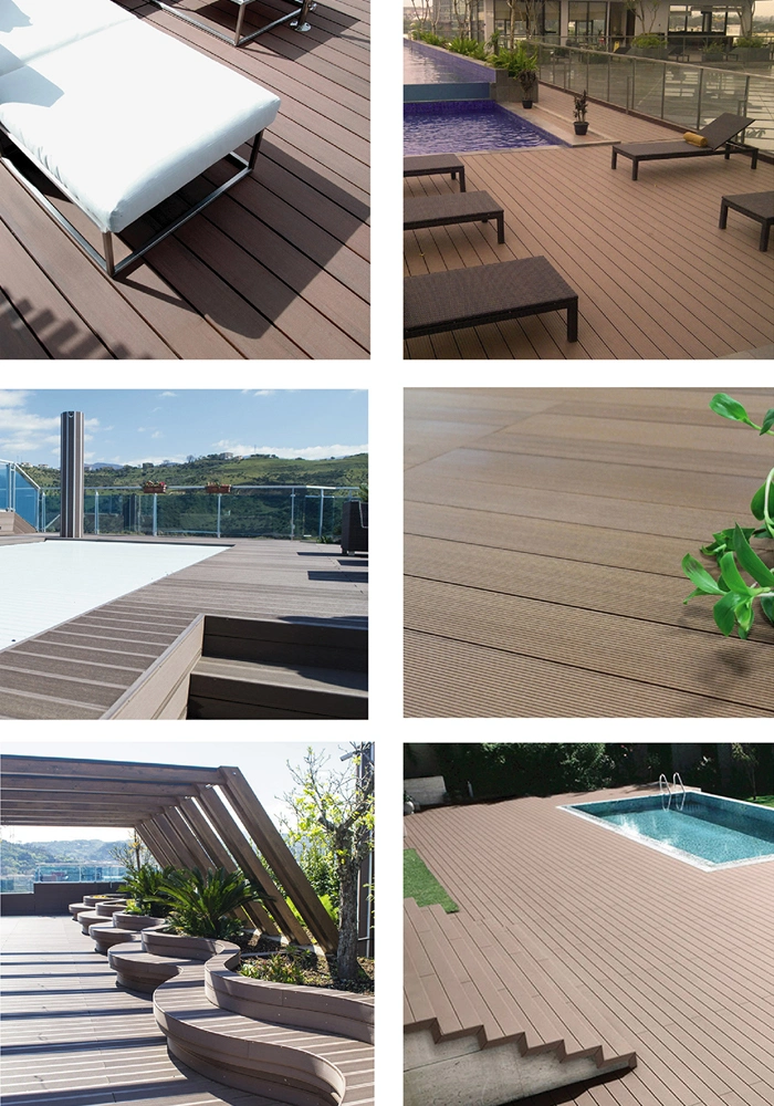 Fire Resistant to Class B Low Water Absorption Rate Garden Composite Flooring