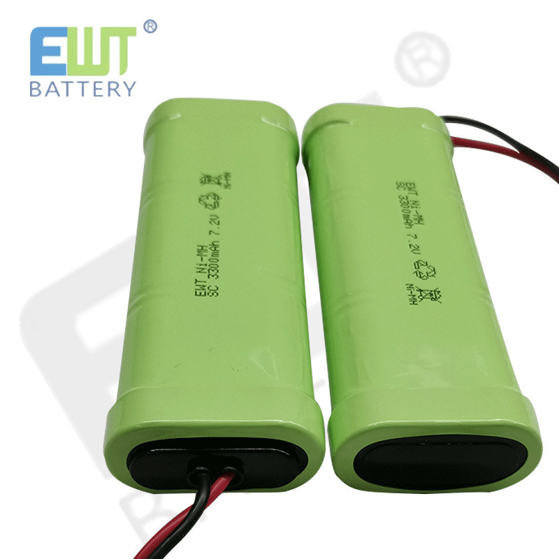 NiMH Sc 3300mAh 7.2V Rechargeable Battery Pack for LED Flashlights