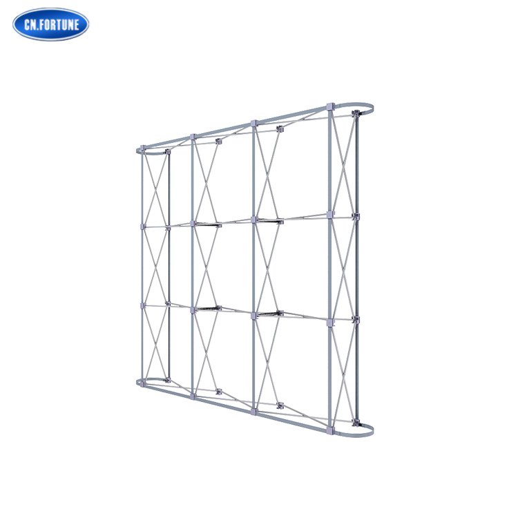 Square Aluminum Spring Pop up Stand with Flat Shape