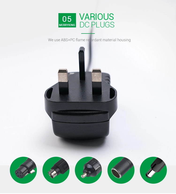 UK Wall Adapter 5V 2A AC DC Adapter with 100-230VAC 50/60Hz Input AC Adapter