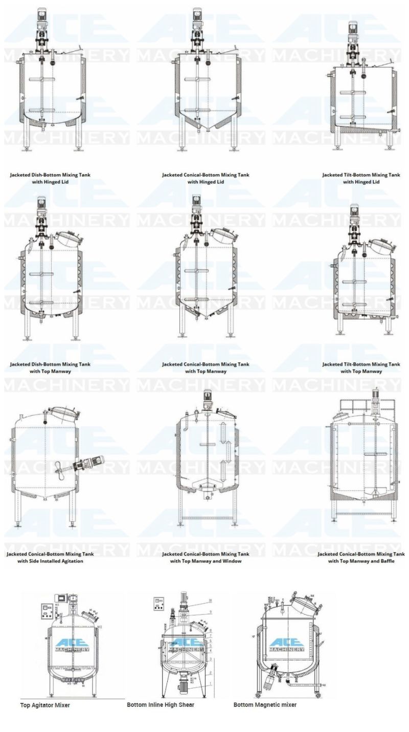 Mix Tank 1000L Stainless Steel 3 Layers Liquid Soap Mixing Heating Insulated Tank Blending Tank