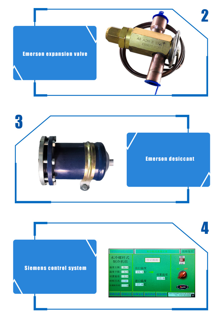 539kw Factory Direct Supplier Industrial Water Cooled Screw Chiller for Plastic Processing