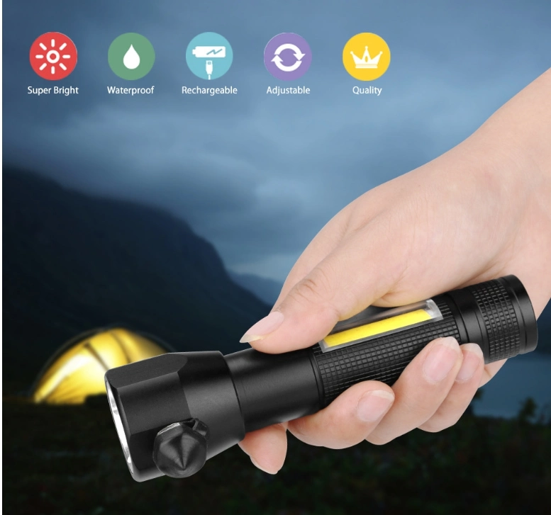 LED Safety Rescue Hammer Emergency Escape Flashlight