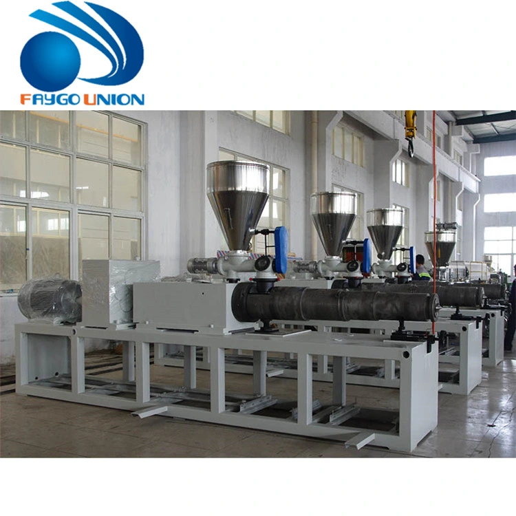 High Output and Steady Sjsz Series Conical Twin Screw Extruder