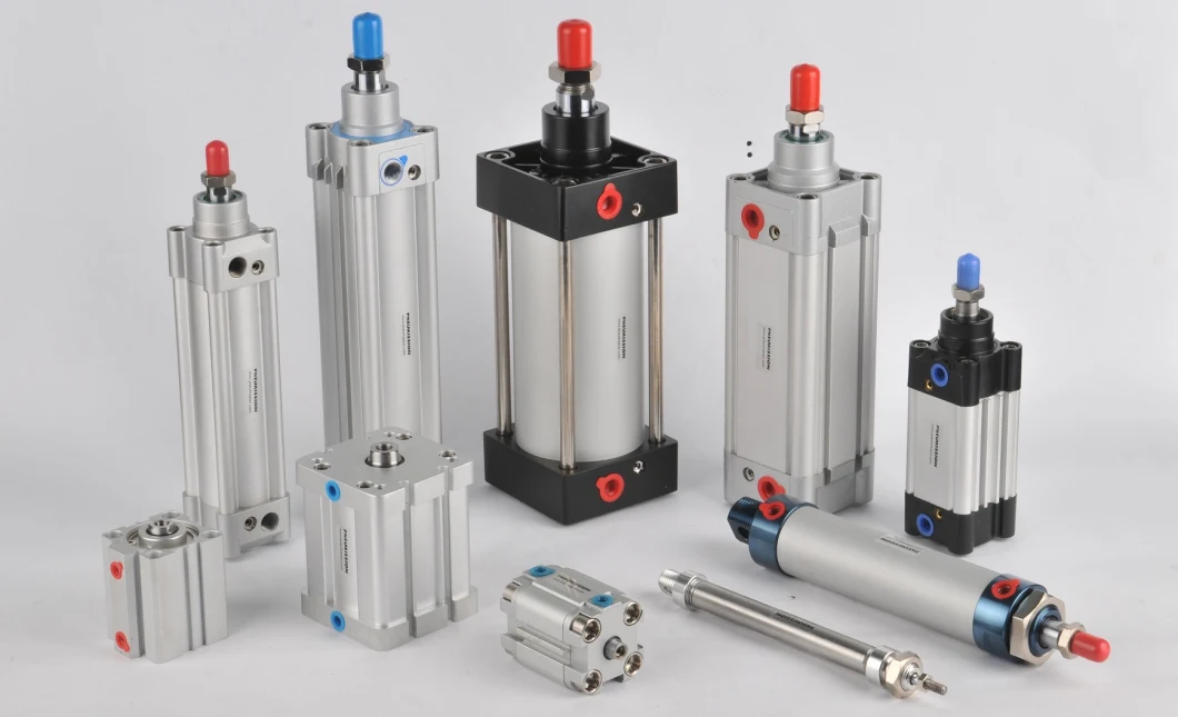 Pneumission Sda Series Compact Cylinder Double Acting Pneumatic Cylinder
