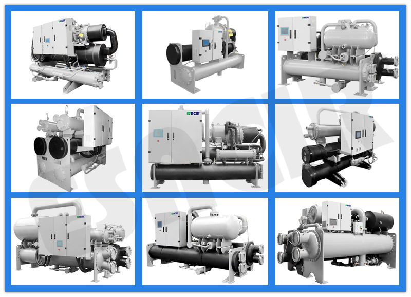 Industrial Chiller Cooling System Air Cooled Water Cooled Screw Chiller