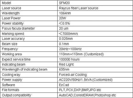 10W 20W 30W 50W Fiber Laser Marking Machine for Metal Marking