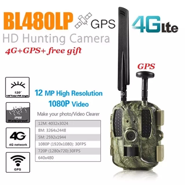 4G GPS Hunting Camera or Hunting Wild Animals, Wildlife Camera, Security Camera, Hunting Trail Camera, Outdoor Camera, Hunting Video