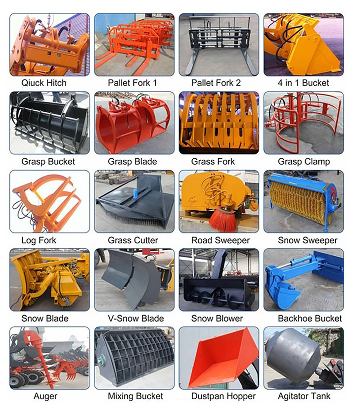 small front loaders, compact wheel loaders, telescopic wheel loader, loader attachments or loader implements