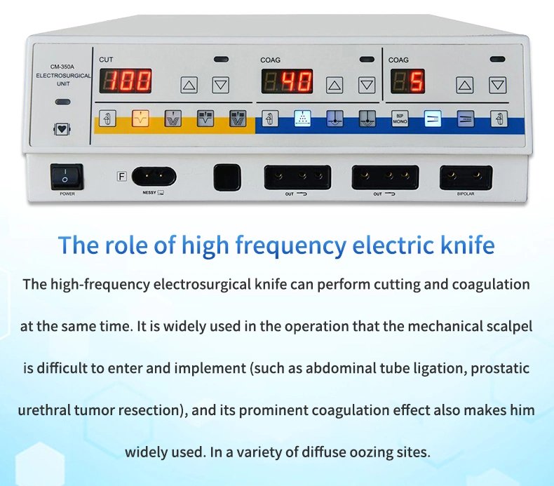 Ent Surgery Instruments Electro-Surgical High Frequency Electric Unit with Surgical Generator Knife