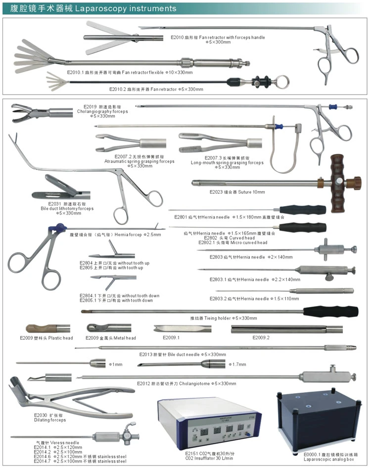 My-P003-1 Surgical Laparoscopic Instruments Set Clip Applicator Forceps Grasper Needle Holder Trocars Laparoscopic