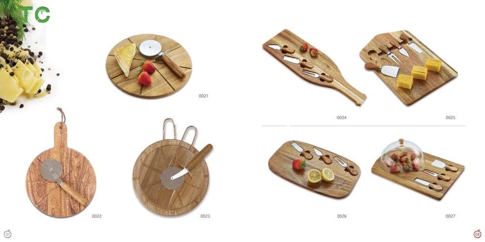 Wholesale Bamboo Cheese Board Set /Charcuterie Platter Serving Board With3 Stainless Steel Tools, 1 Ceramic Tray