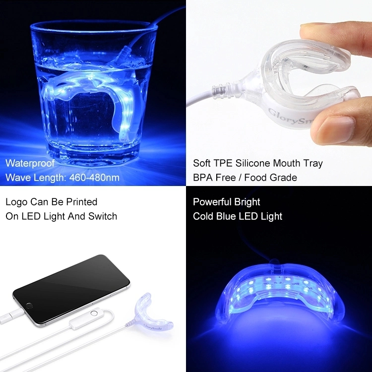 Professional Dental Whitener Smile Teeth Bleaching System New Teeth Whitening Kit with Blue LED Light
