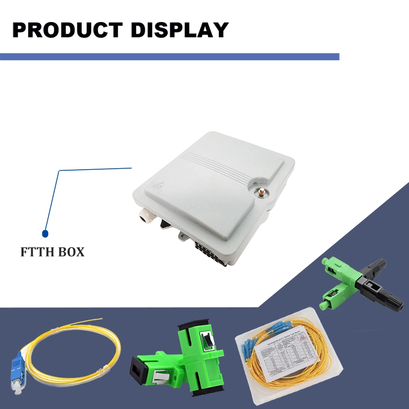 Outdoor PC ABS12 Core Fiber Optic Distribution Box Fiber Optic Splicing Box for FTTH