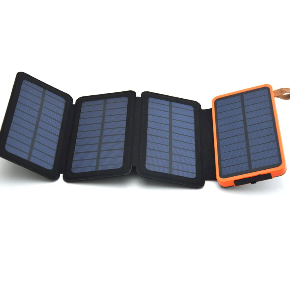 High Quality Solar Charger 10000mAh Waterproof Power Bank with Flashlight