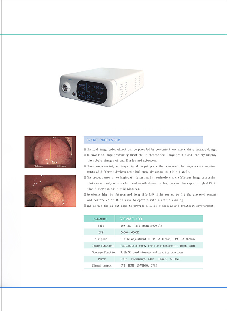 Ysvme-100 Medical Endoscope Video Endoscope Ent Endoscope