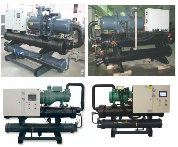 R407c/R134A Double Compressor Water Cooled Screw Chiller