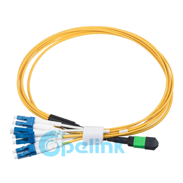MTP/MPO-LC Round Fiber Cable Fanout 2.0mm Singlemode Fiber Optic Patch Cable