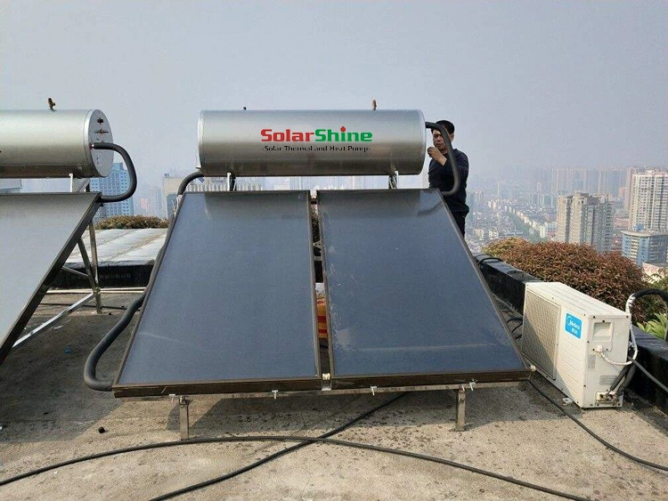 Black or White Flat Plate Panel Solar Water Heater with Selective Coating Absorber