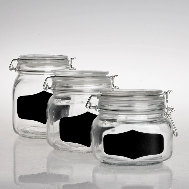 Wholesale Food Grade Sealed Glass Spice Candy Storage Jar with Airtight Glass Lid