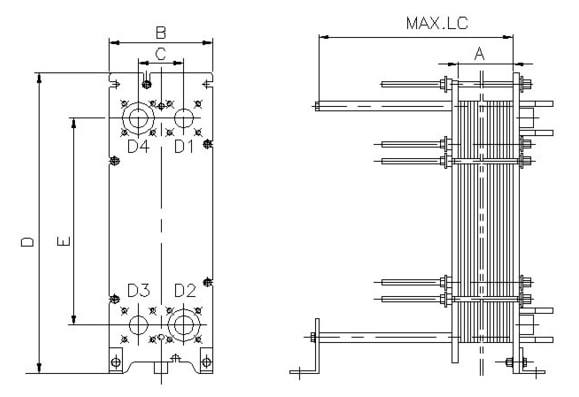 B60h Titanium Plate Heat Exchanger, Phe, Heat Exchanger