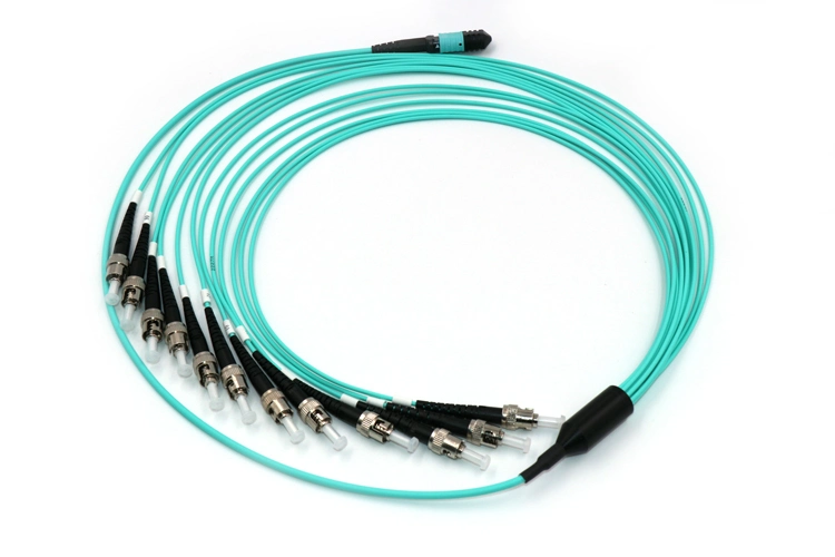 MTP/MPO-FC Om3 Round Cable Fanout 2.0mm Optical Fiber Patch Cable