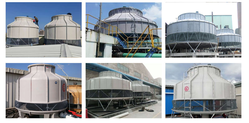 Low Noise Bottle Type Counter Flow Round FRP Cooling Tower