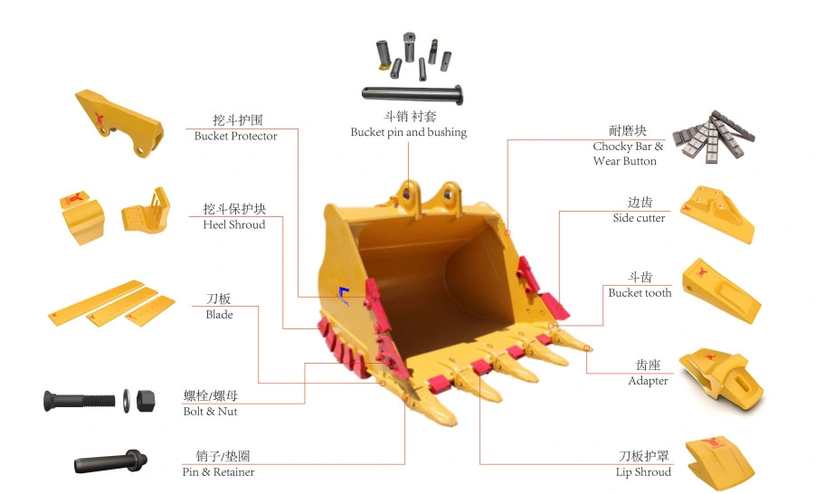Hot Selling Wear-Resistant Jcb Forged Bucket Teeth for Excavator