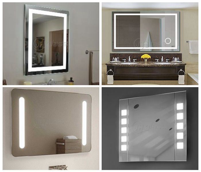 Bathroom Frameless LED Lighted Mirror with Round Shape