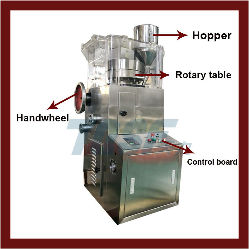 Hot Sale Zp-17b Rotary Big Salt Tablet Press with Square Shape From Shanghai Factory
