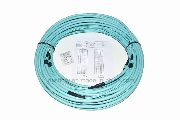 Fiber Optic 24 Core Om3-300 MPO-MPO Trunk Cable
